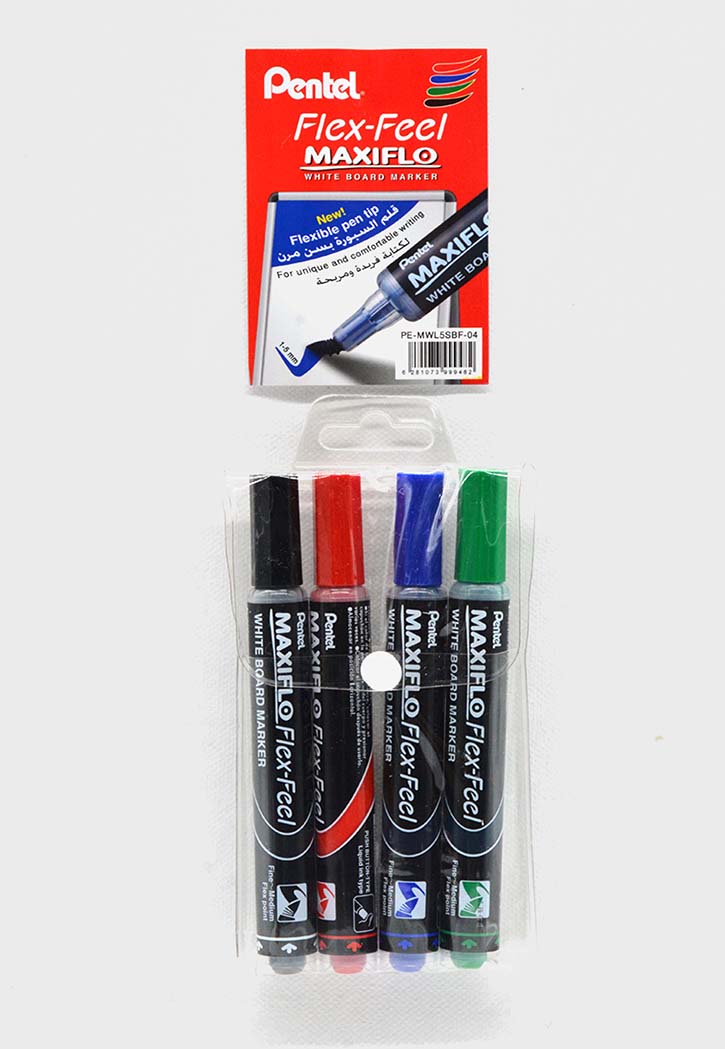 Pentel - White Board Markers Pen Tip 4PCS