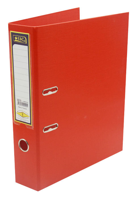 ملف بلاستيكي _ 2 خرم - احمر SBC LEVER ARCH FILE 3" RED