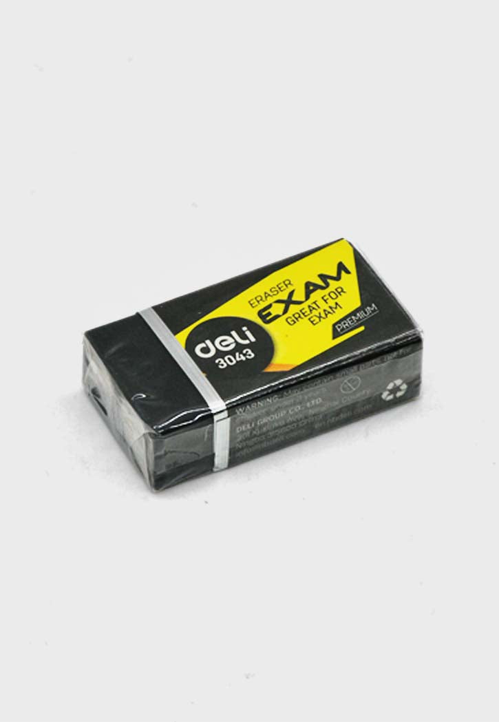 Deli - Plastic Black Eraser (Square)