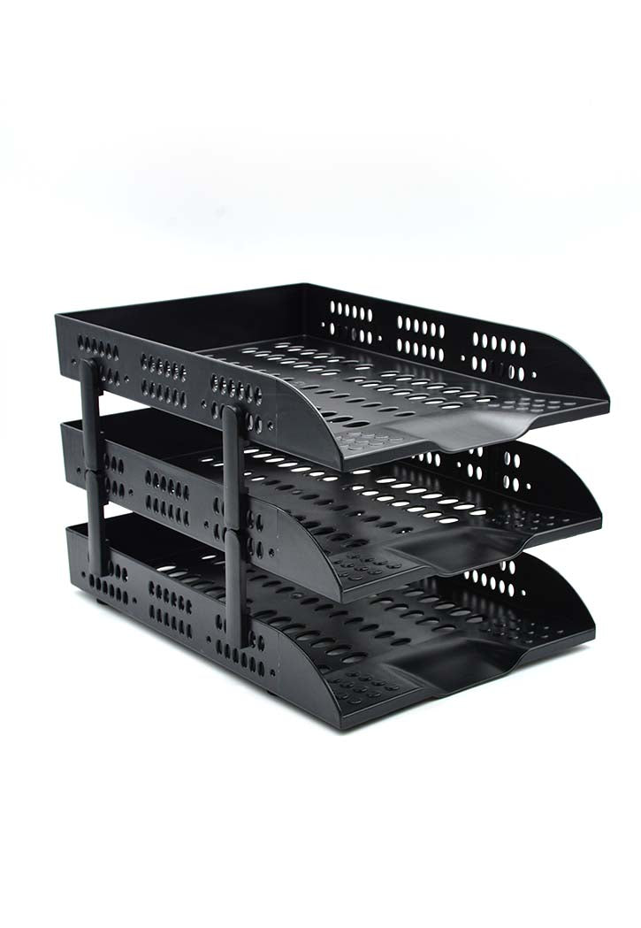 Deli - Triple Document Tray (Black) 9215