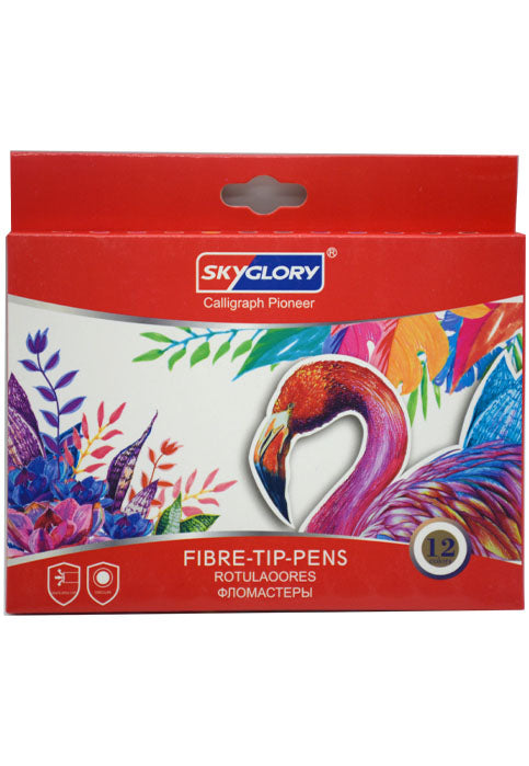 SKYGLORY FIBRE TIP WATER COLOR PENS 12PCS/PKT