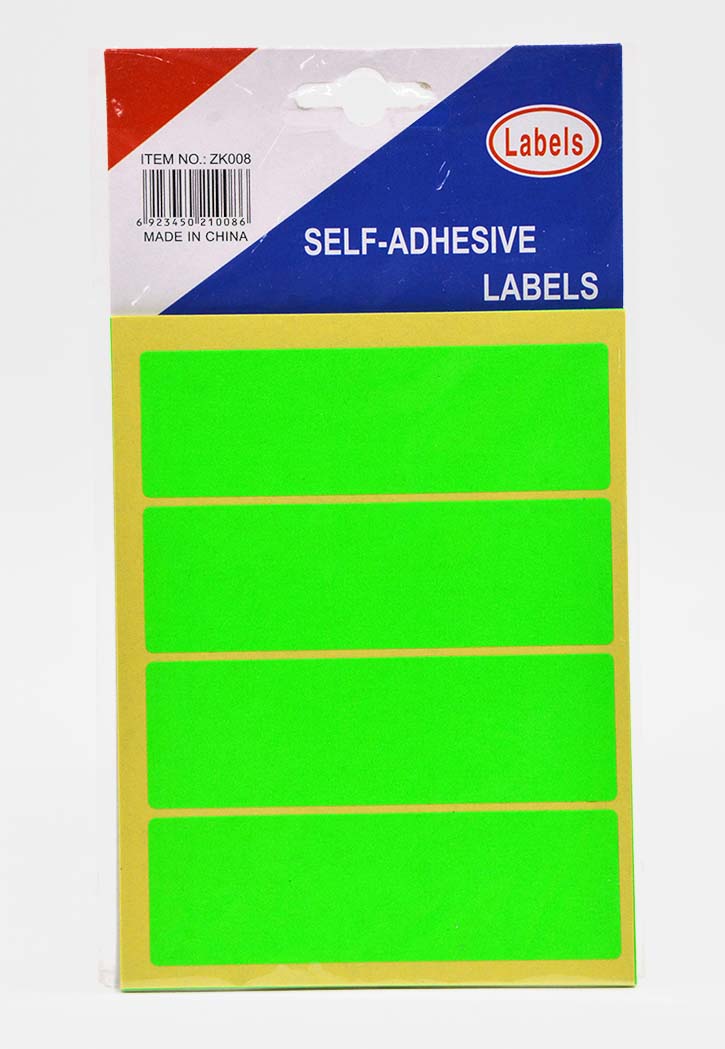 Fluorescent Color Labels 10SHT 10.2X3.3CM