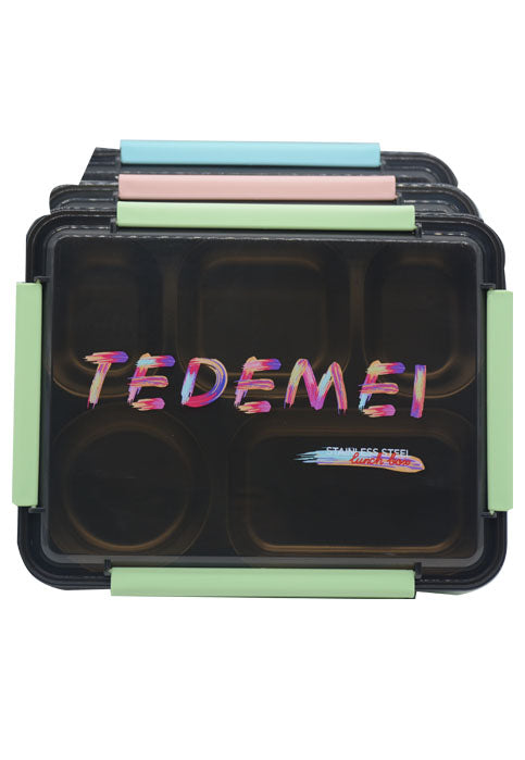 صندوق طعام *_ ستانلس TEDEMEI STAINLESS STEEL LUNCH BOX 4DIVISION 6546