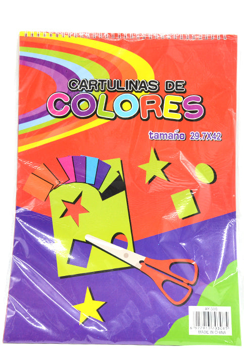 MASTER SPIRAL COLOUR PAPER BOOK-15SH A3