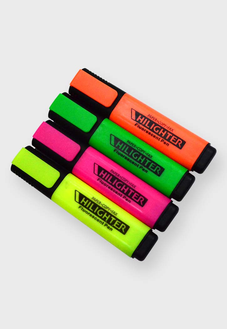 Duhu - Highlighter Marker Fluorescent Color Set 4PCS