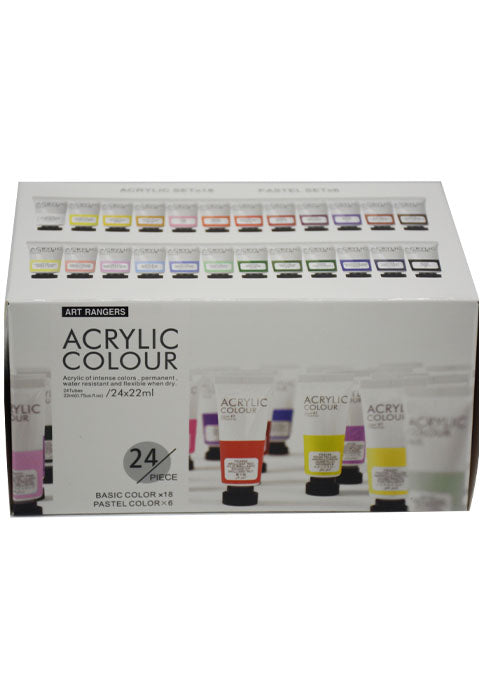 طقم الوان اكرليك 24 لون ART RANGER ACRYLIC COLOUR 24PIECE SET 24X22ML FEA2422-2