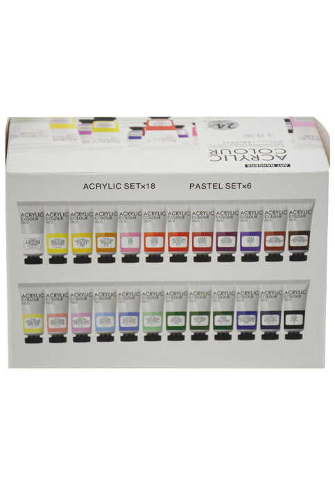 طقم الوان اكرليك 24 لون ART RANGER ACRYLIC COLOUR 24PIECE SET 24X22ML FEA2422-2