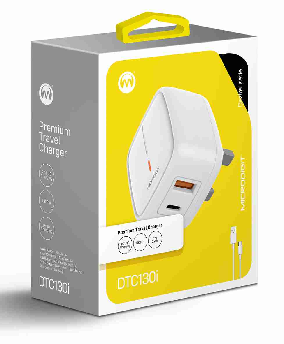 Microdigit - Premium Travel Charger 1M Cable