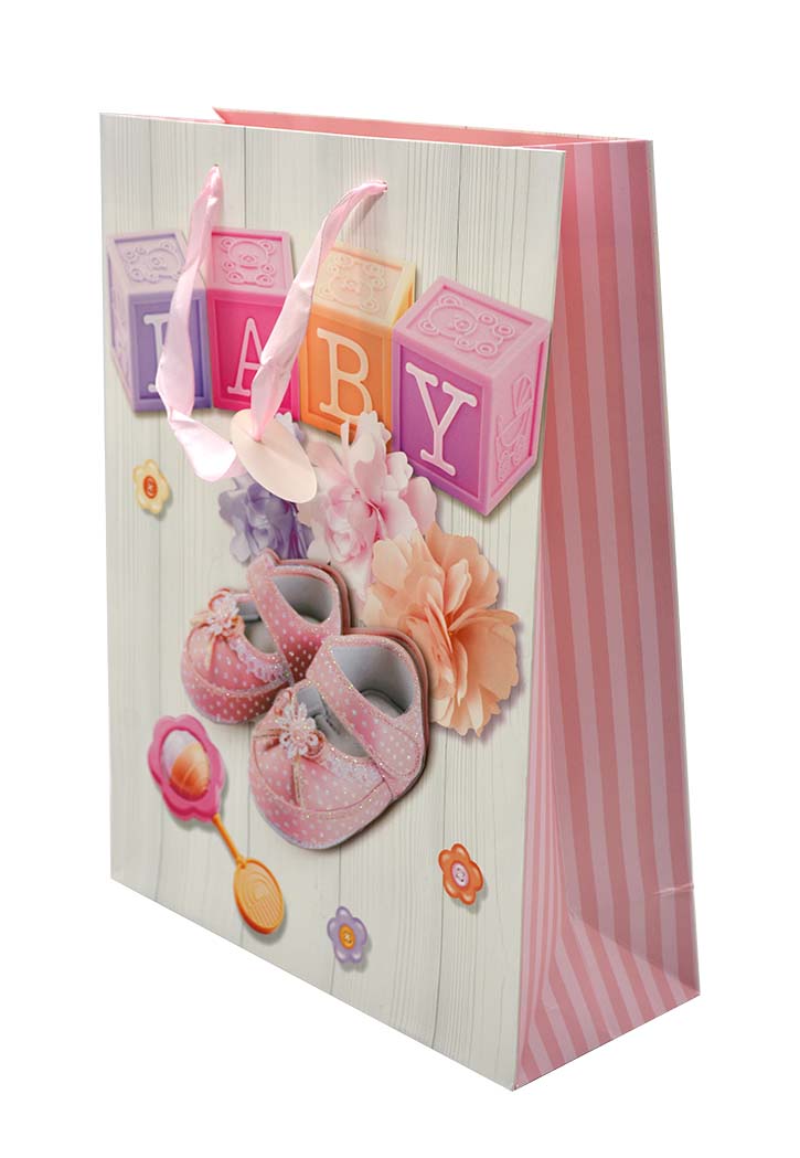 New Baby Girl Paper Gift Bag 30X40CM