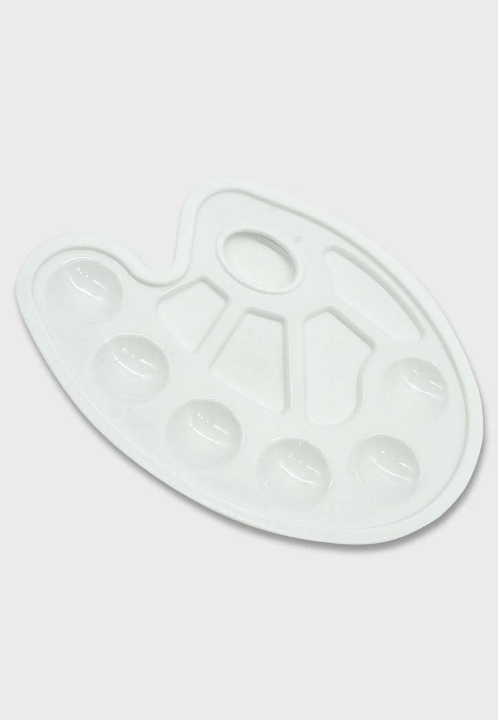 PLASTIC 10HOLE PAINTING PALETTE ASSTD