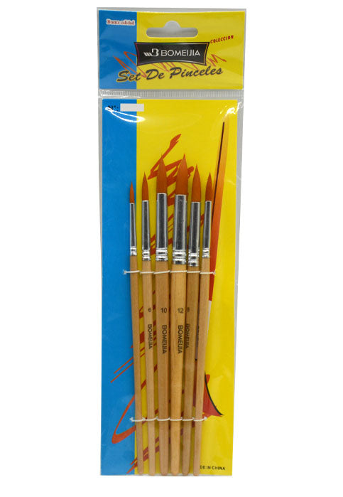 طقم فرشاة رسم دائرية 6 قياس