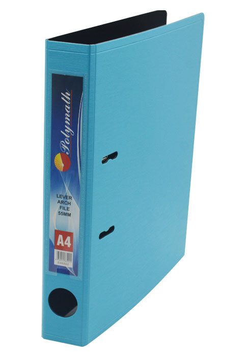 ملف بلاستيكي _ 2 حلقة - ازرق فاتح POLYMATH PP LEVER ARCH FILE 55MM LIGHT BLUE