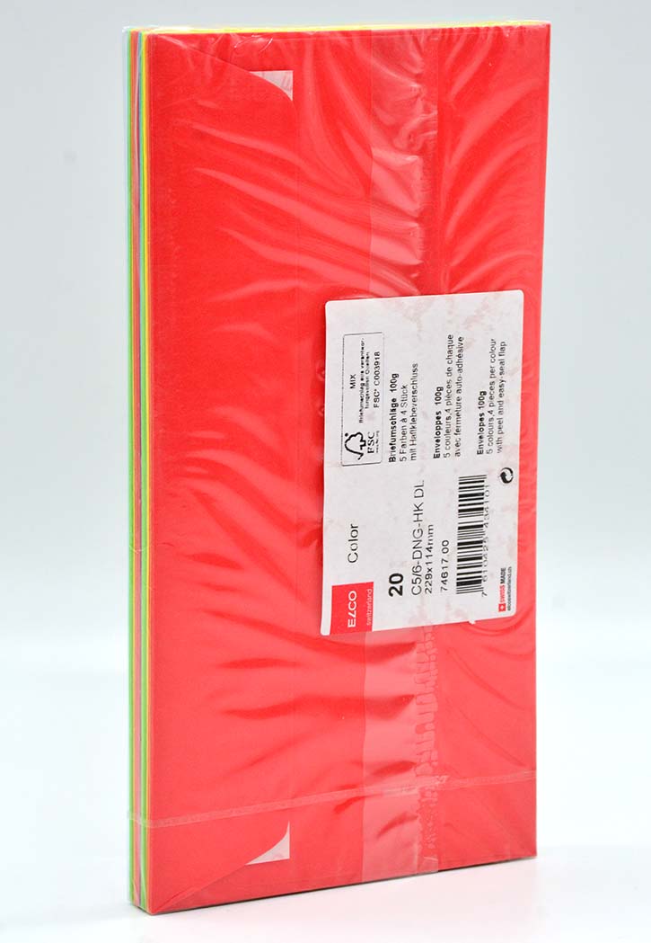 Elco - Envelope Neon 5 Colors C5/6