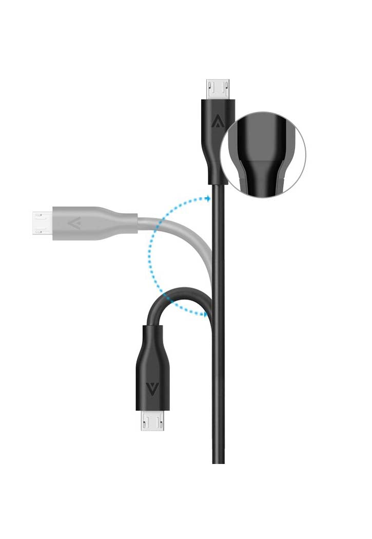 Anker - Powerline Micro Usb Cable 3FT (Black)