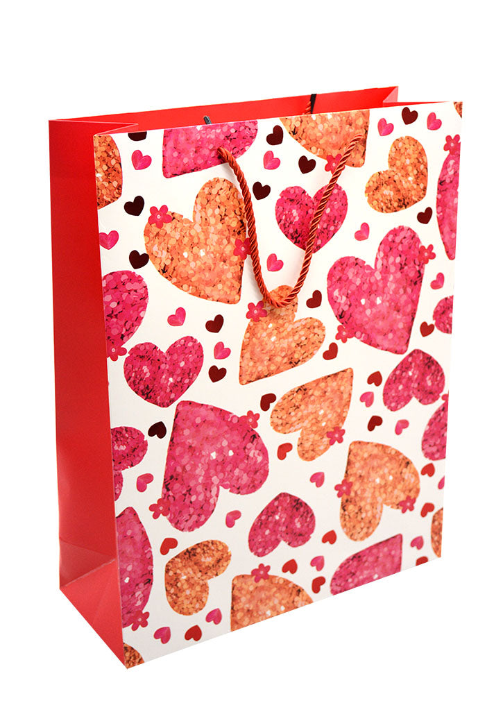 Paper Gift Bag 40X30X12CM Heart Design