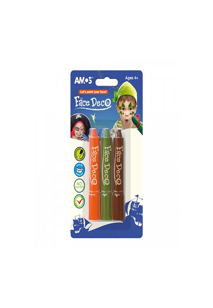Face Deco Paint 3 Color Blister