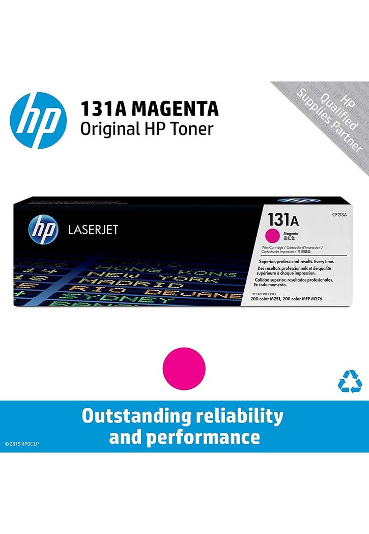 حبر طابعة ليزر ملون احمر ماجينتا HP - Laserjet Toner CF213A 131A (Magenta)