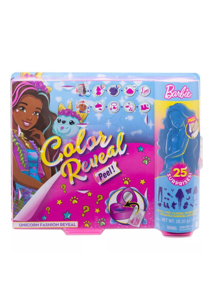 Barbie Color Reveal Peel Unicorn Fashion Reveal Doll