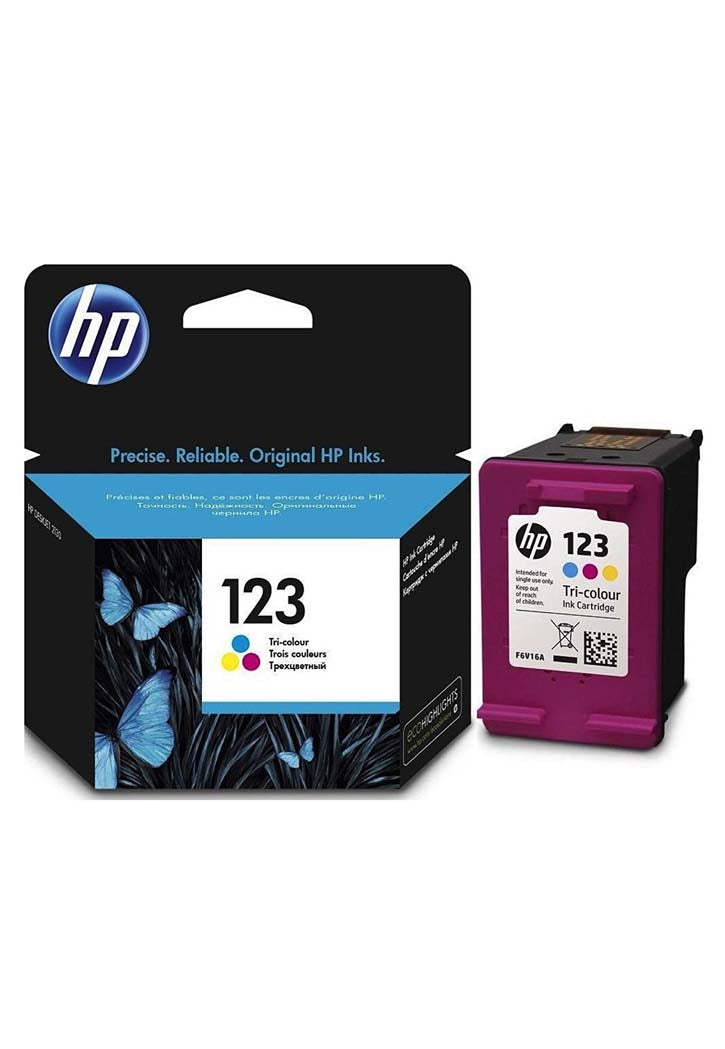 حبر طابعة ملون HP - 123 Ink Cartridge (Tri-Color)