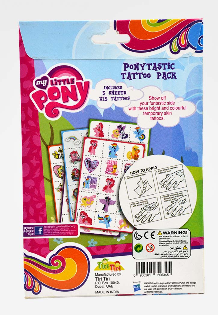 MY LITTLE PONY 75 PONYTASTIC TATTOO PACK