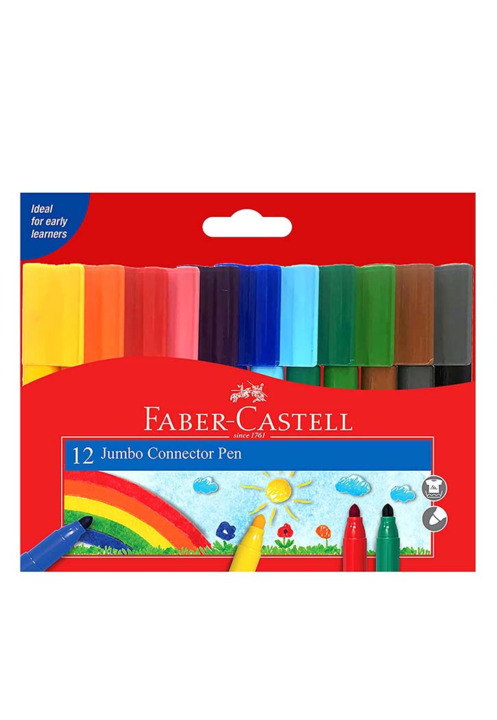 Faber Castell - 12 Jumbo Connector Pens