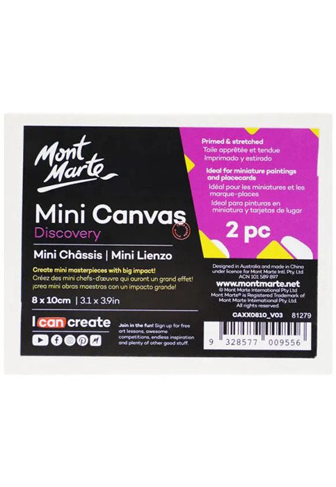 MONT MARTE MINI CANVAS 8X10CM 2PCS/PKT