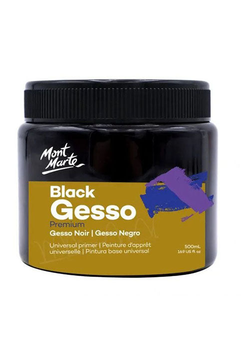 صبغ اساس عالي الجودة - اسود MONT MARTE BLACK GESSO 500ml