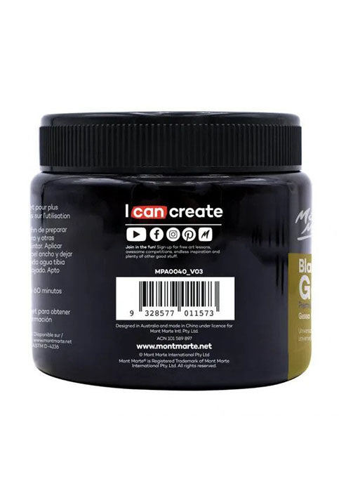 صبغ اساس عالي الجودة - اسود MONT MARTE BLACK GESSO 500ml