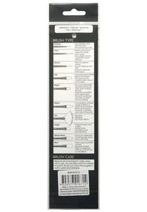 MONT MARTE SIGNATURE ACRYILC BRUSHES 4PCS/PKT BMHS0011