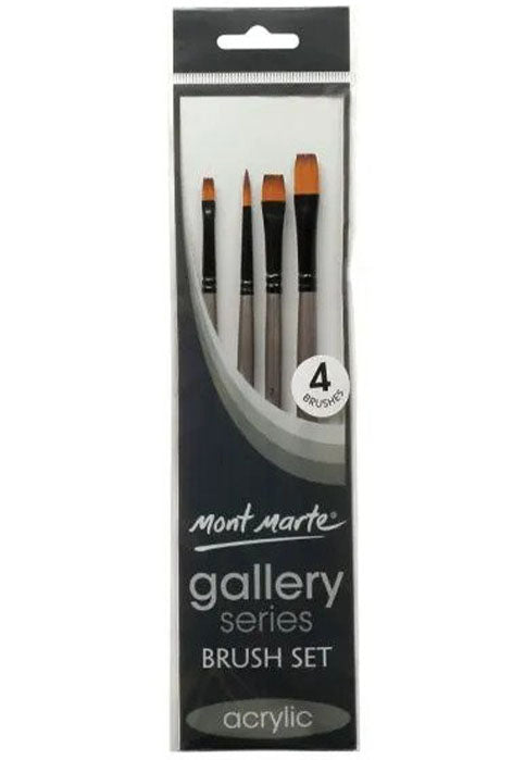 MONT MARTE SIGNATURE ACRYILC BRUSHES 4PCS/PKT BMHS0011