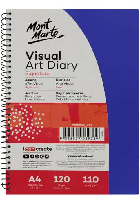 MONT MARTE SIGNATURE VISUAL ART DIARY120SHT 110GSM A4