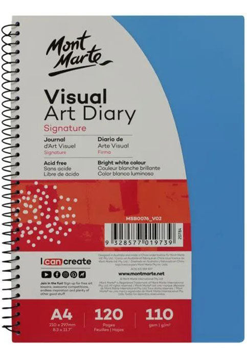 MONT MARTE SIGNATURE VISUAL ART DIARY120SHT 110GSM A4