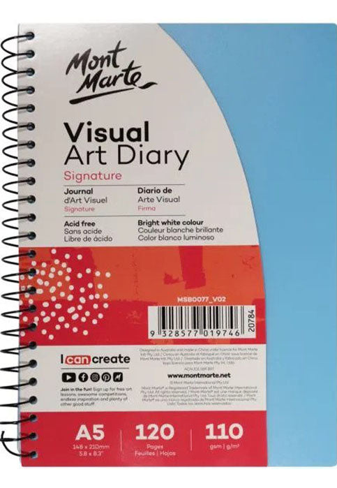 MONT MARTE SIGNATURE VISUAL ART DIARY 120SHT 110GSM A5