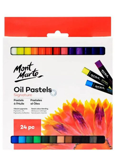 MONT MARTE SIGNATURE OIL PASTELS 24COLOURS PACK