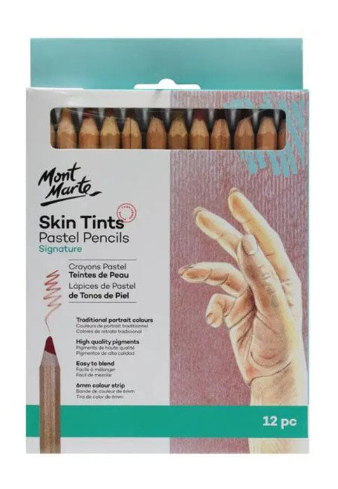 MONT MARTE SIGNATURE SKIN TINTS PASTEL PENCILS 12PCS/PACK