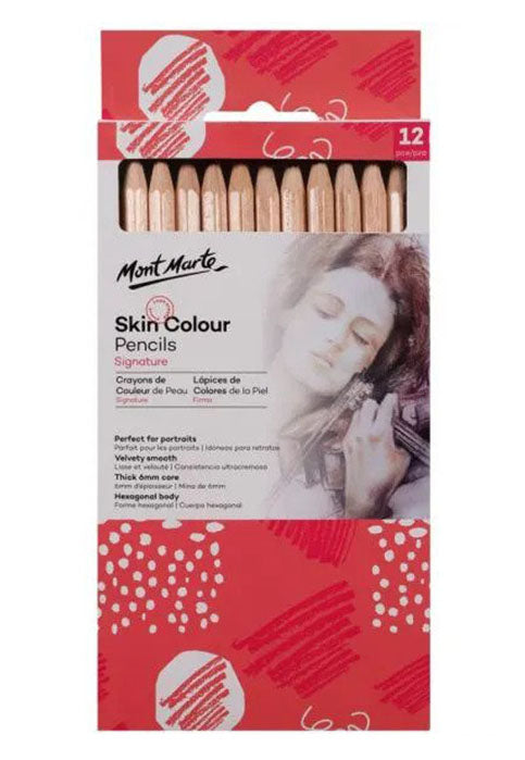 MONT MARTE SIGNATURE SKIN COLOUR PENCILS 12PCS/PACK