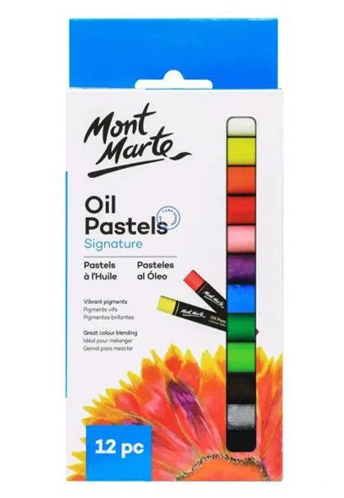 MONT MARTE SIGNATURE OIL PASTELS 12PCS/PACK