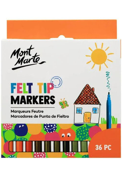 MONT MARTE FELT TIP MARKERS 36PCS/PACK