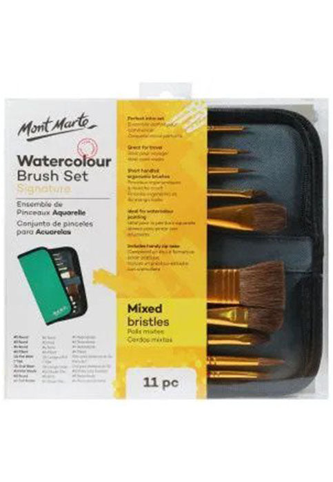 MONT MARTE SIGNATURE WATERCOLOUR BRUSH SET 11PCS/PKT