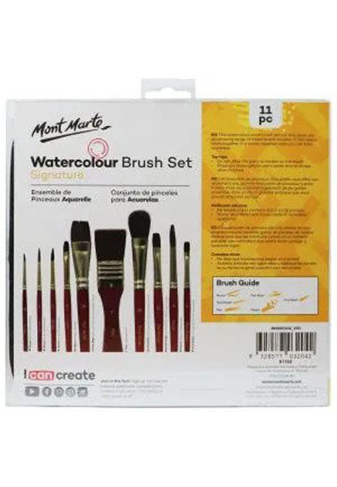 MONT MARTE SIGNATURE WATERCOLOUR BRUSH SET 11PCS/PKT