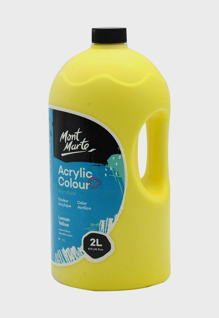 MONT MARTE STUDIO ACRYLIC PAINT 2L LEMON YELLOW