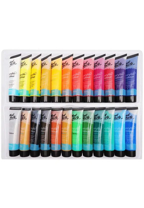 طقم الوان اكرليك ""- مونت مارت MONT MARTE ACRYLIC COLOUR PAINT SET SIGNATURE 24COLX36ML