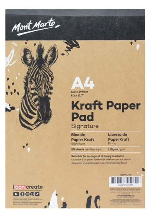 MONT MARTE KRAFT PAPER PAD 50SHT 115GSM A4