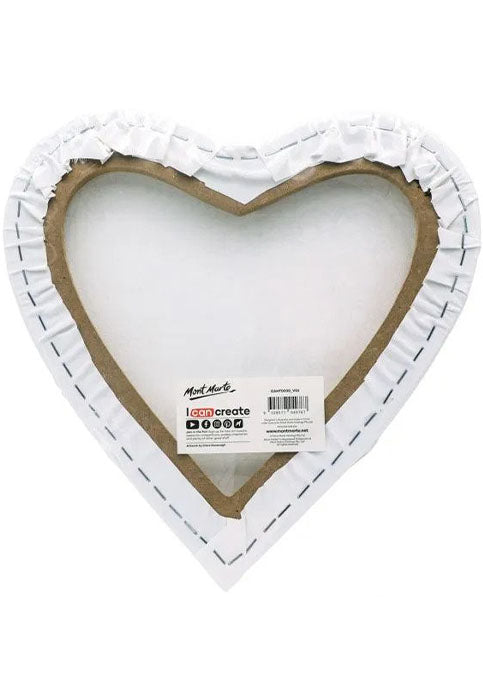 MONT MARTE COLOURING CANVAS 30X30CM HEART SHAPE
