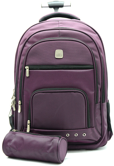 حقيبة شنطة ظهر مدرسية ترولي WIRES URBAN GEAR TROLLEY BAG PURPLE