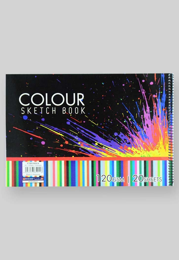 COLOUR SKETCH BOOK 120GSM 20SHEETS A4-ETBS160414
