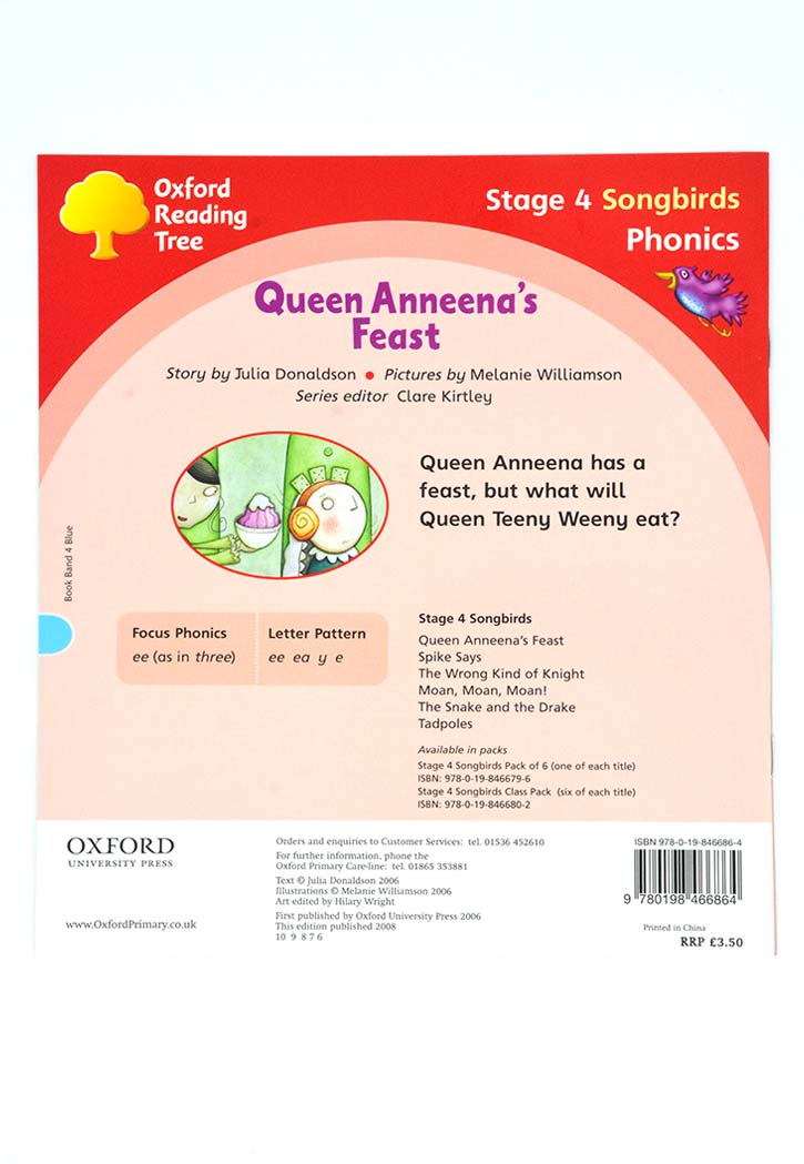 SONGBIRDS PHONICS:QUEEN ANNEENA'S FEAST-4