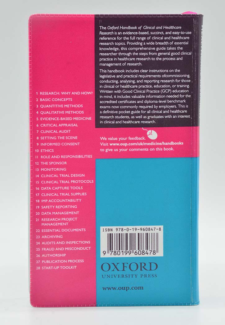 Oxford Handbook Of Clinical And Healthcare Research