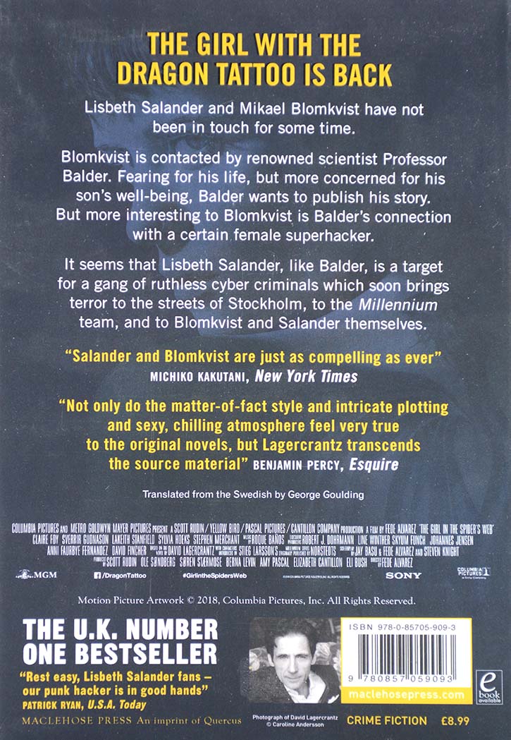 The Girl in the Spider's Web: Continuing Stieg Larsson's Dragon Tattoo Series