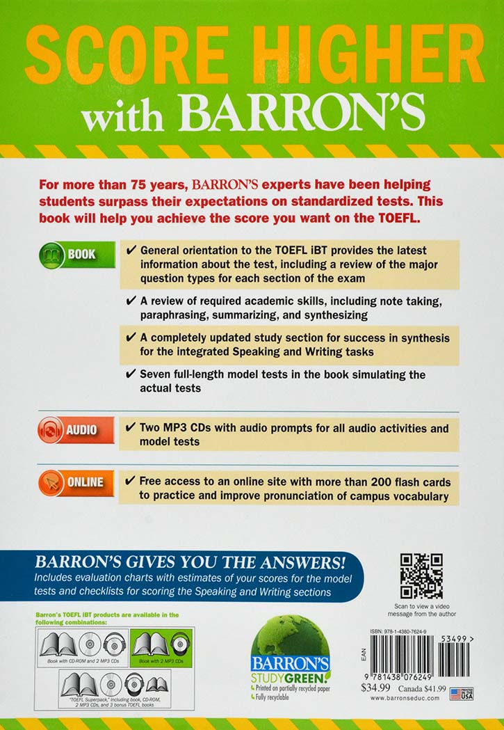 TOEFL iBT with CD-ROM and MP3 audio CDs